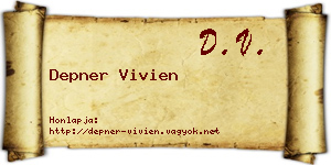 Depner Vivien névjegykártya